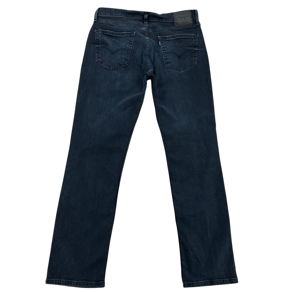 Levis 514 Straight Fit Men 34x34 Jeans Dark Wash Blue Denim Stretch Pants Casual